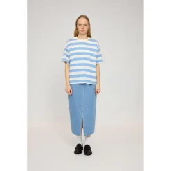 - Woen' Bock tripe T - T-hirt < Mazine