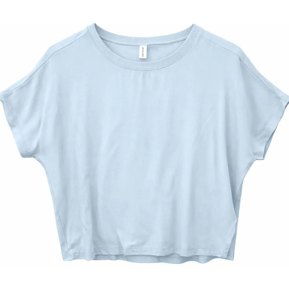 Mazine - Women's Crew Neck Viscose Blouse - Bluse