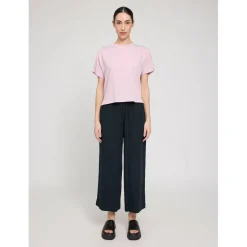Mazine - Women's Crew Neck Viscose Blouse - Bluse