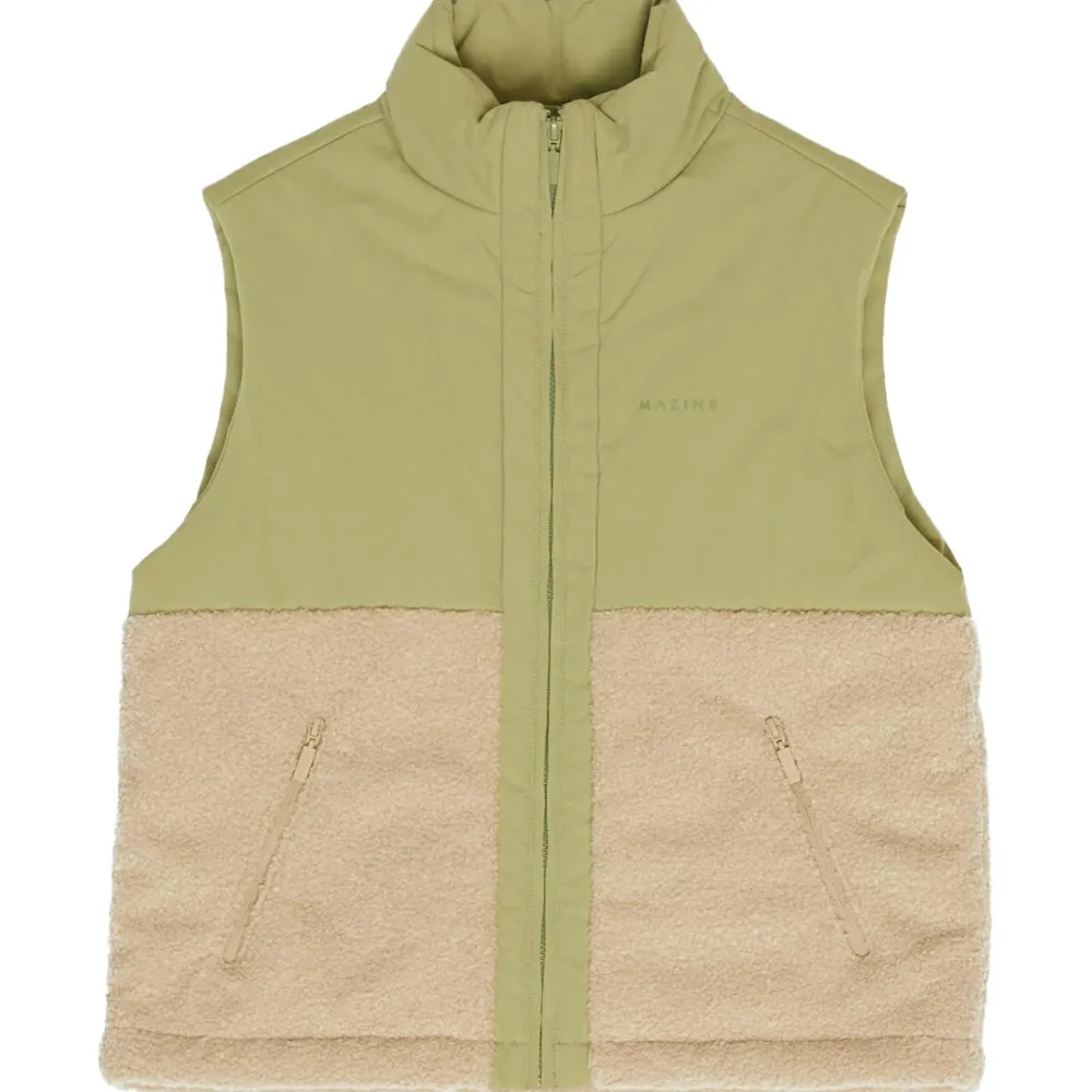Mazine - Women's Fabric Blocking Vest - Fleeceweste Online