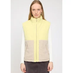Mazine - Women's Fabric Blocking Vest - Fleeceweste Online