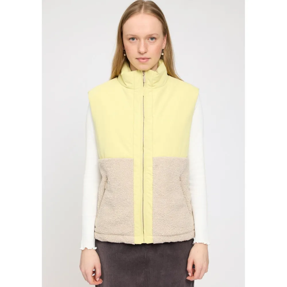 Mazine - Women's Fabric Blocking Vest - Fleeceweste Online