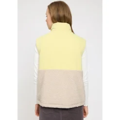 Mazine - Women's Fabric Blocking Vest - Fleeceweste Online