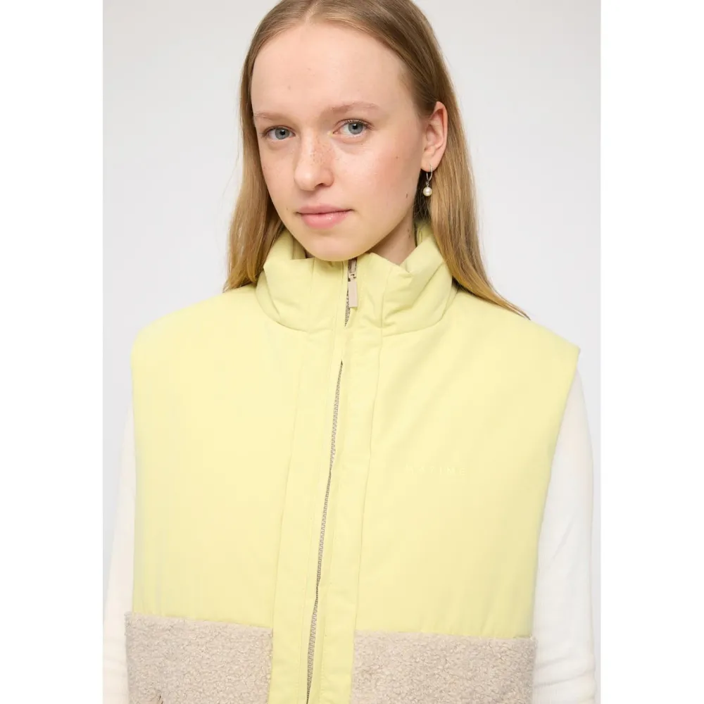Mazine - Women's Fabric Blocking Vest - Fleeceweste Online
