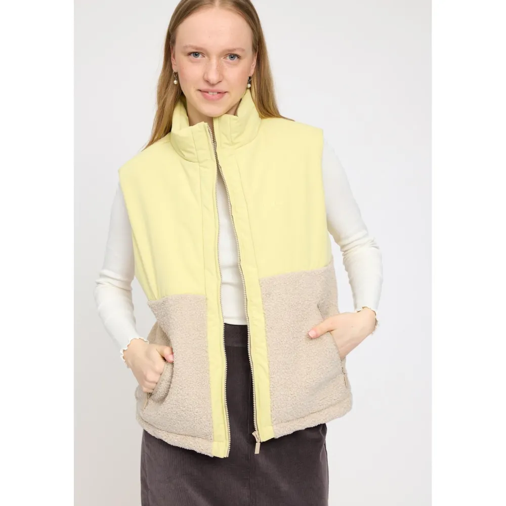 Mazine - Women's Fabric Blocking Vest - Fleeceweste Online