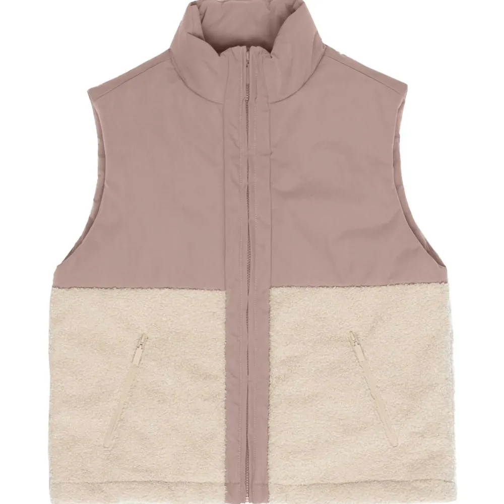 Mazine - Women's Fabric Blocking Vest - Fleeceweste Online