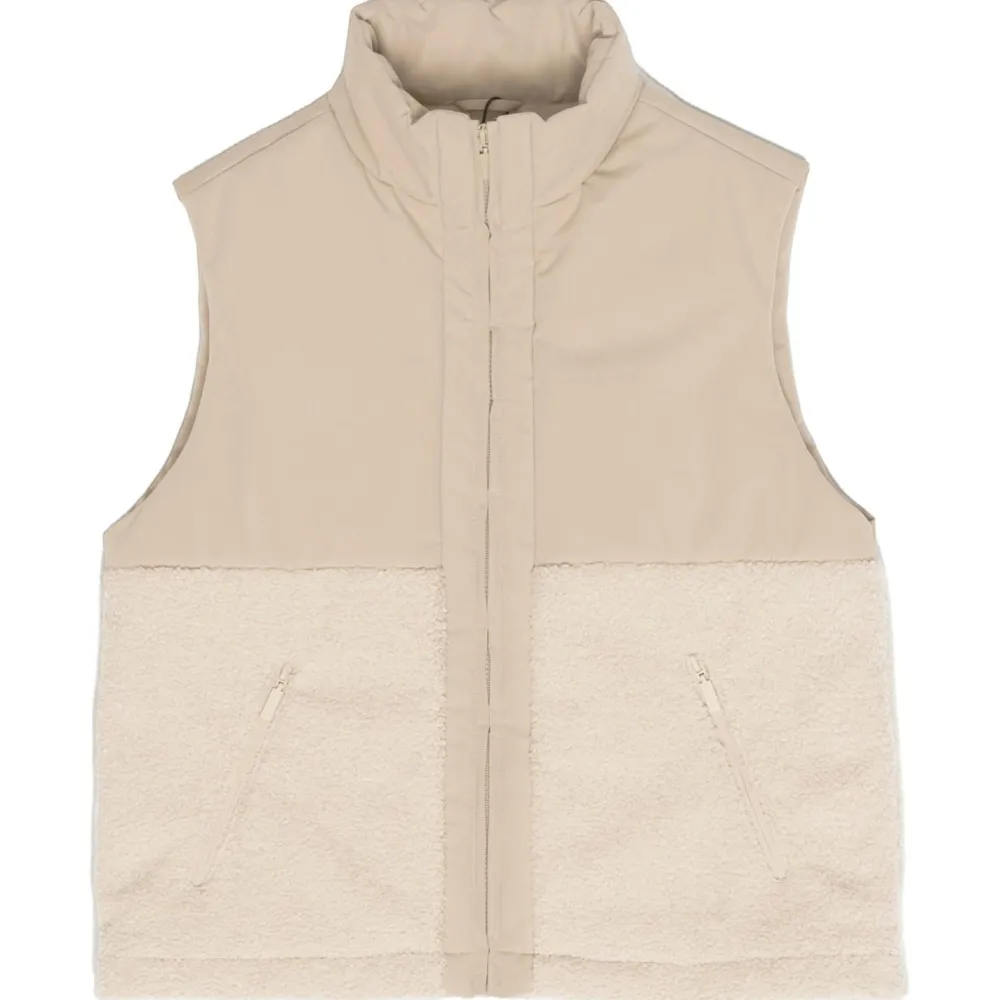 Mazine - Women's Fabric Blocking Vest - Fleeceweste Online