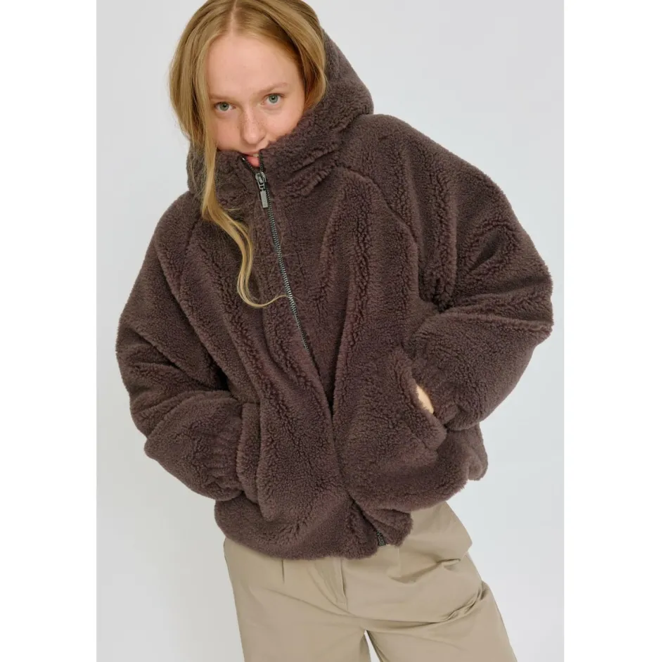 Mazine Freizeitjacken|Jacken-- Women's Faux-Fur Hooded Jacket - Freizeitjacke
