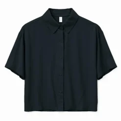 - Woen' hort eeve Vicoe hirt - Bue < Mazine Best