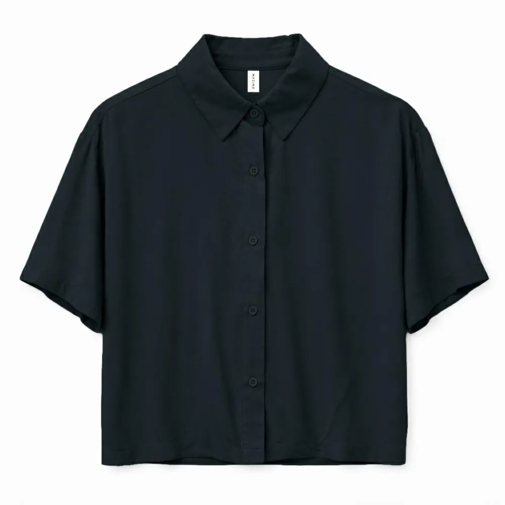 - Woen' hort eeve Vicoe hirt - Bue < Mazine Best