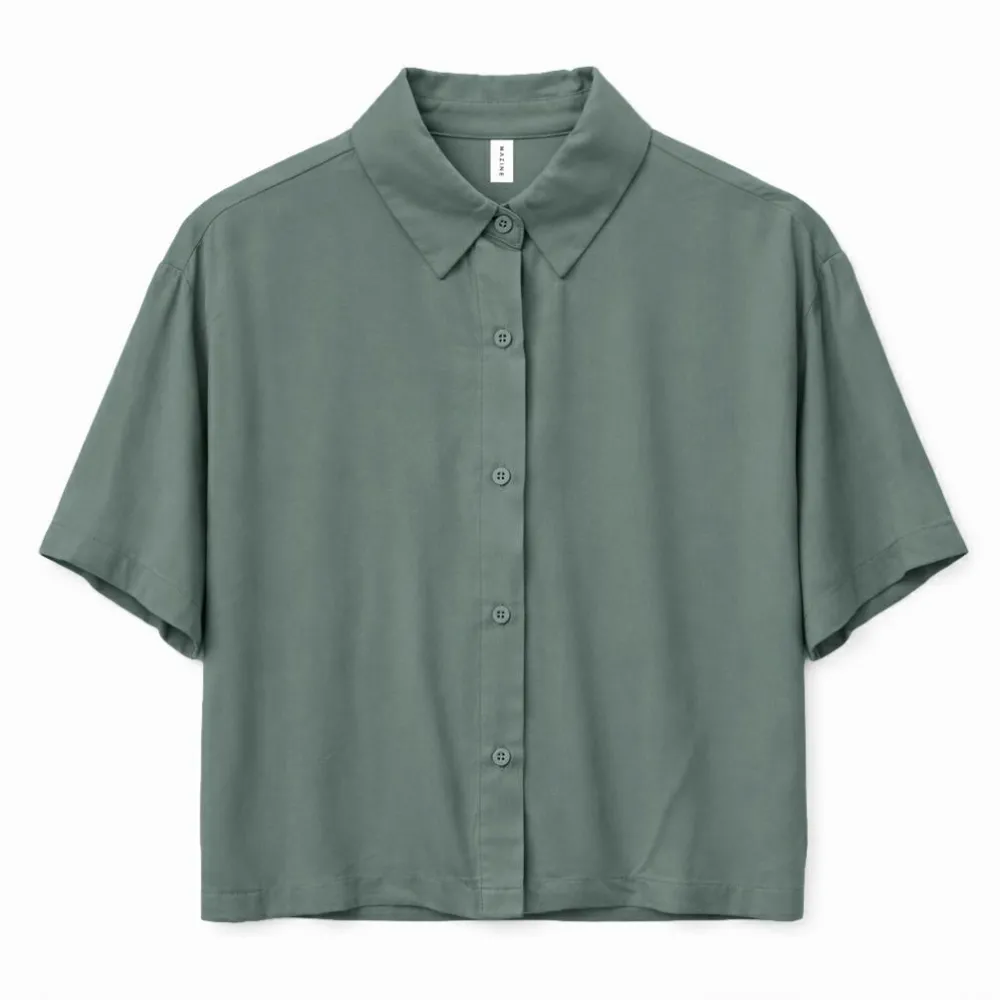 - Woen' hort eeve Vicoe hirt - Bue < Mazine Best