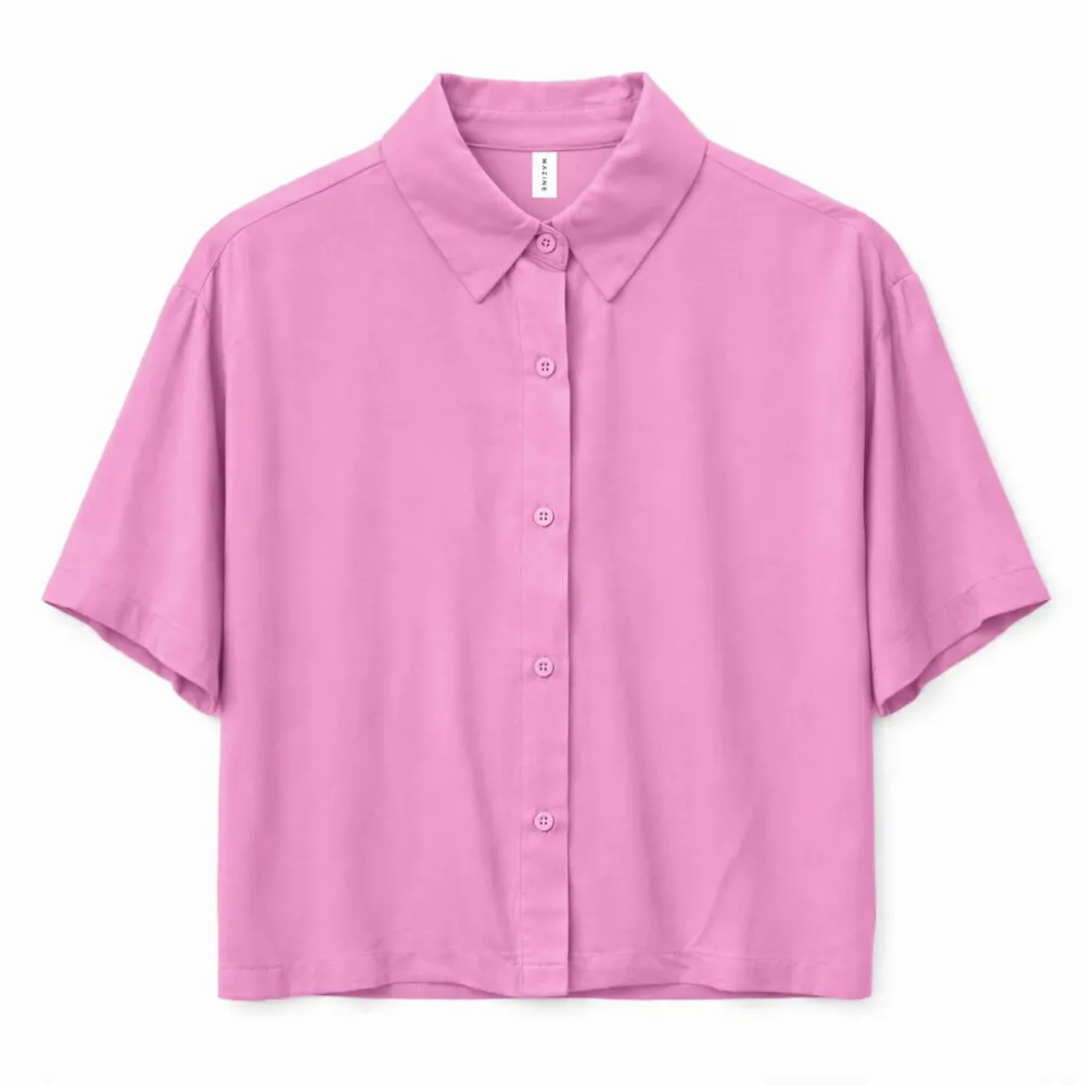 - Woen' hort eeve Vicoe hirt - Bue < Mazine Best