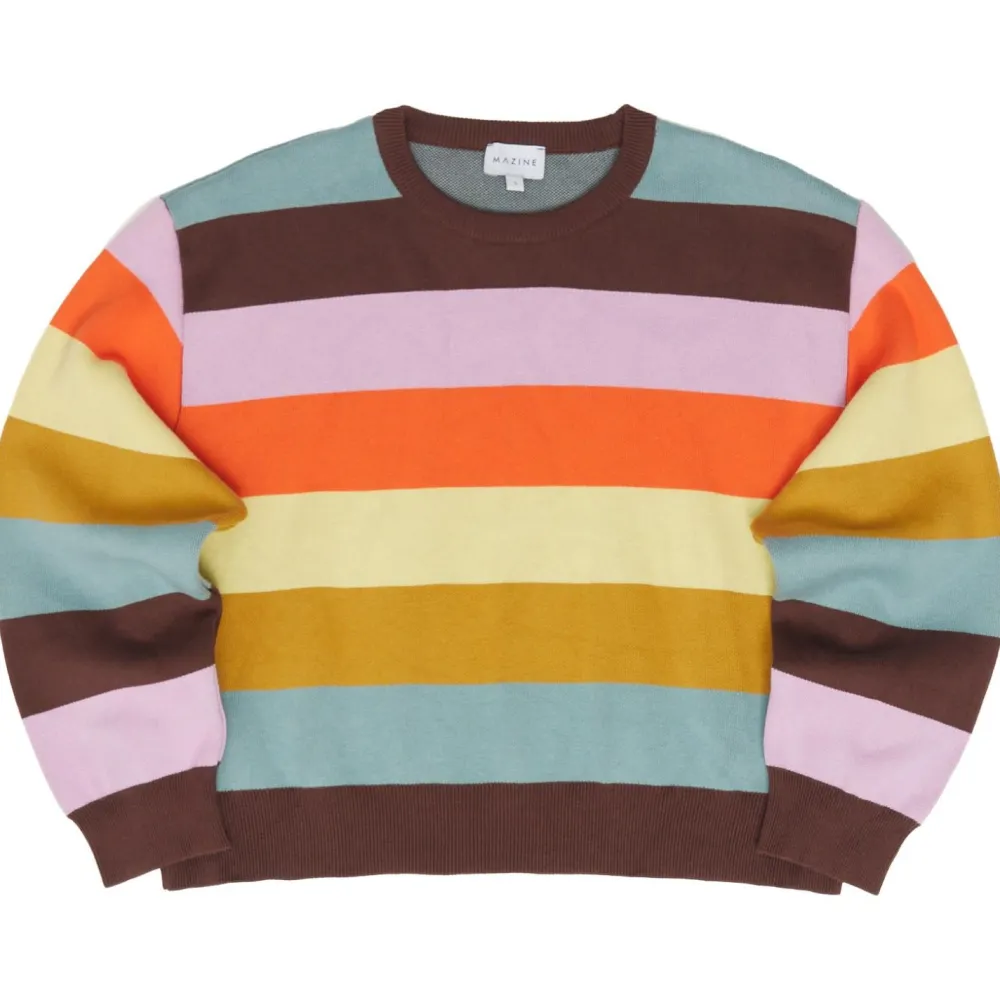 Mazine - Women's Striped Jacquard Knit Jumper - Pullover Clearance