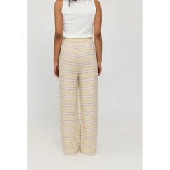 - Woen' triped inen-ix Pant - Freizeithoe < Mazine