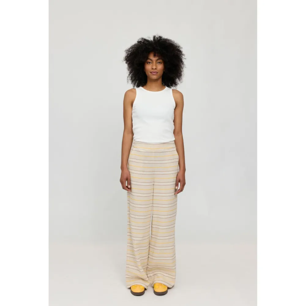 - Woen' triped inen-ix Pant - Freizeithoe < Mazine