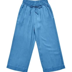 - Woen' Wide eg Deni Pant with Bet - Freizeithoe < Mazine New