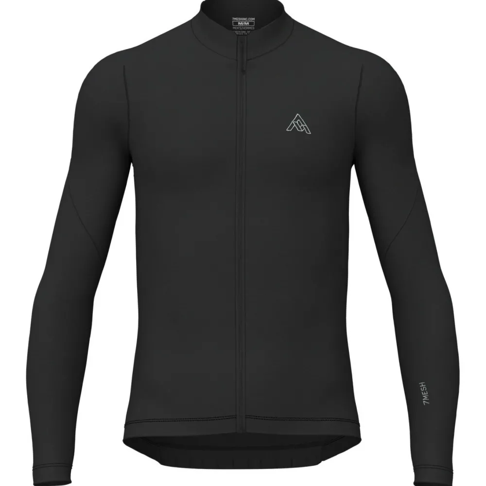 7mesh - Ashlu Merino Jersey L/S - Radtrikot Black Outlet