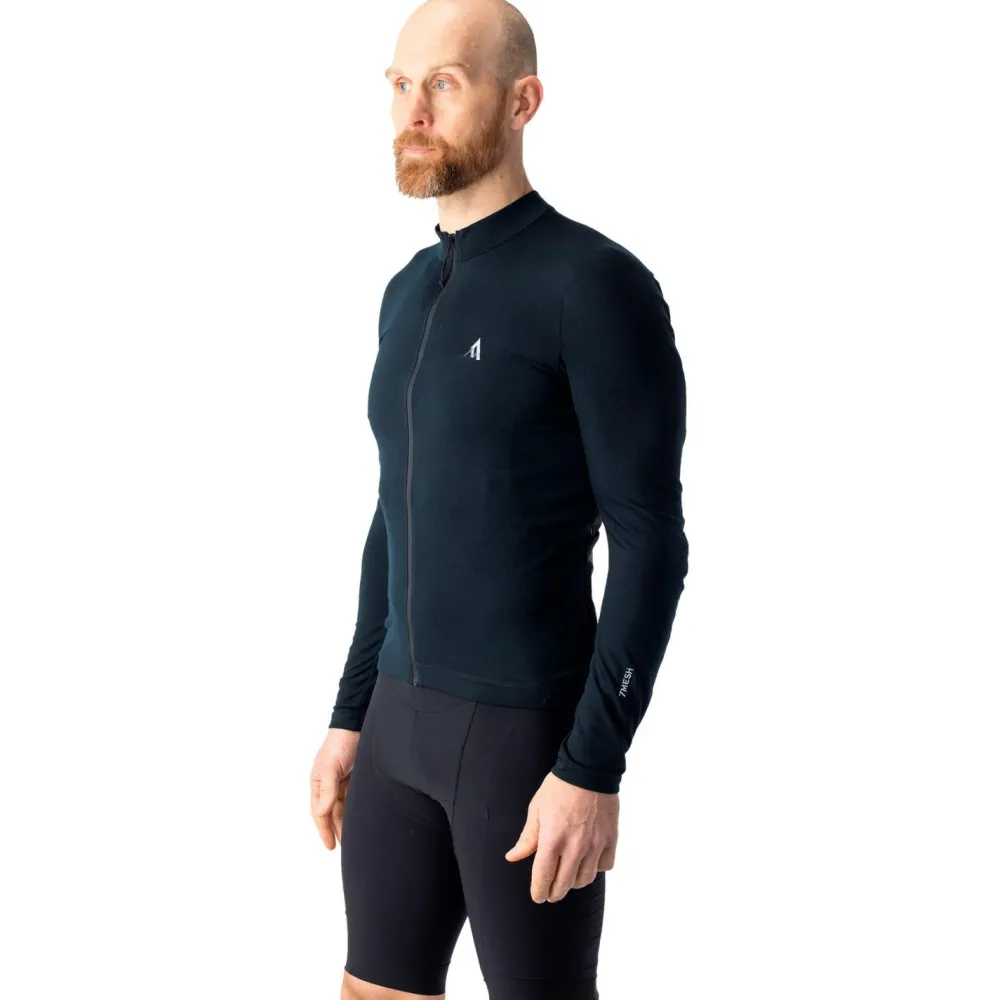 7mesh - Ashlu Merino Jersey L/S - Radtrikot Black Outlet