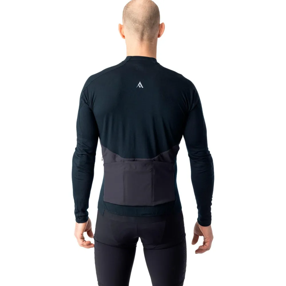 7mesh - Ashlu Merino Jersey L/S - Radtrikot Black Outlet