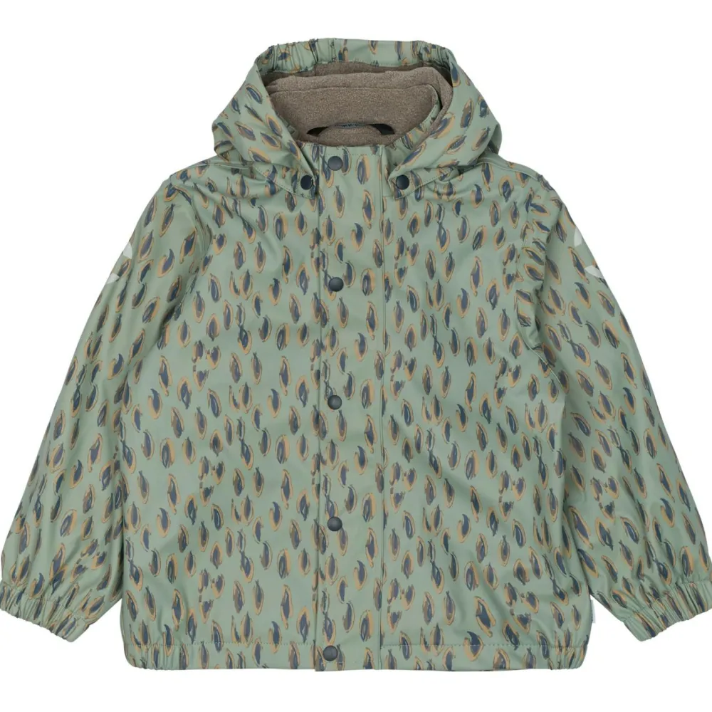 Mikk-Line - Kid's PU Rain Set with Fleece Suspension 104 - Regenset Iceberg Green