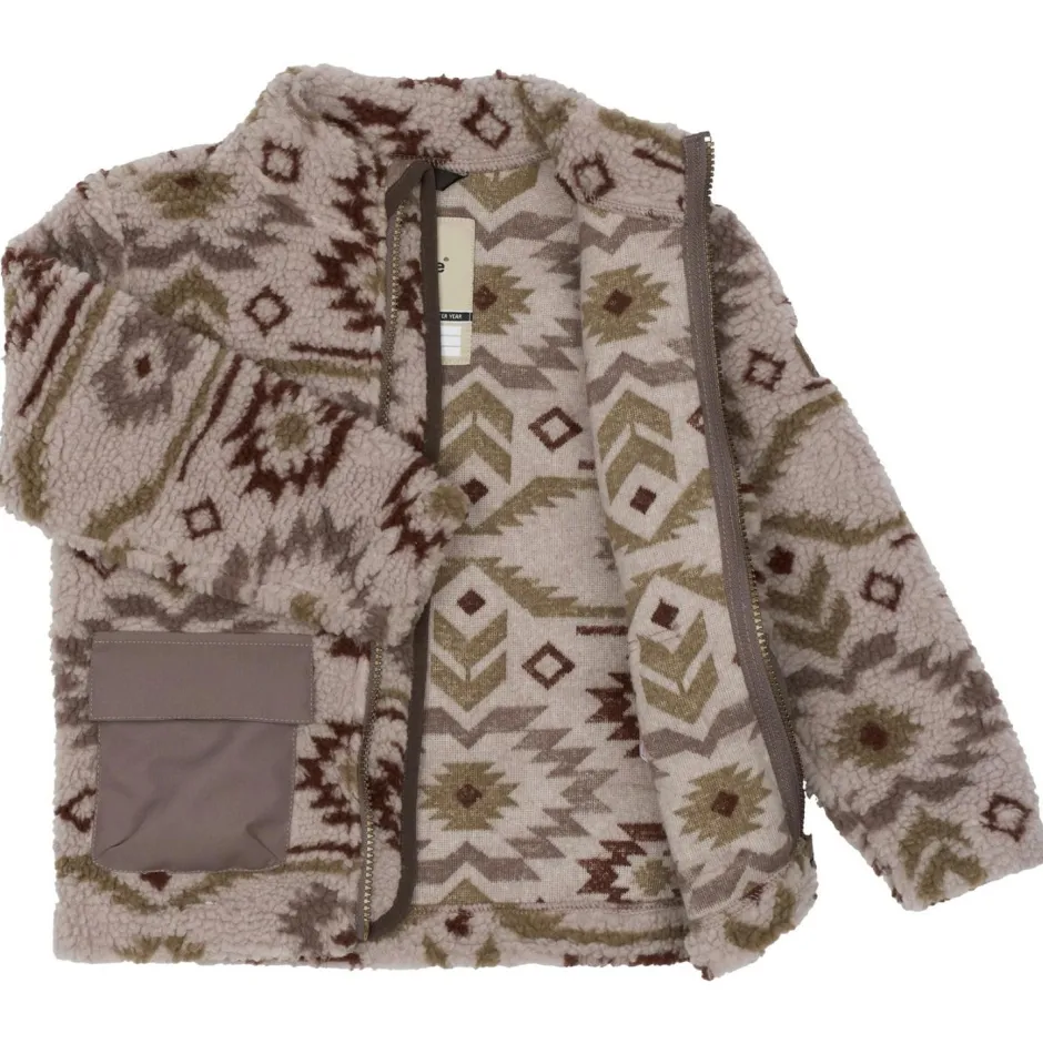 Mikk-Line Jacken|Alltagsbekleidung-- Kid's Teddy Mix Jacket AOP - Fleecejacke
