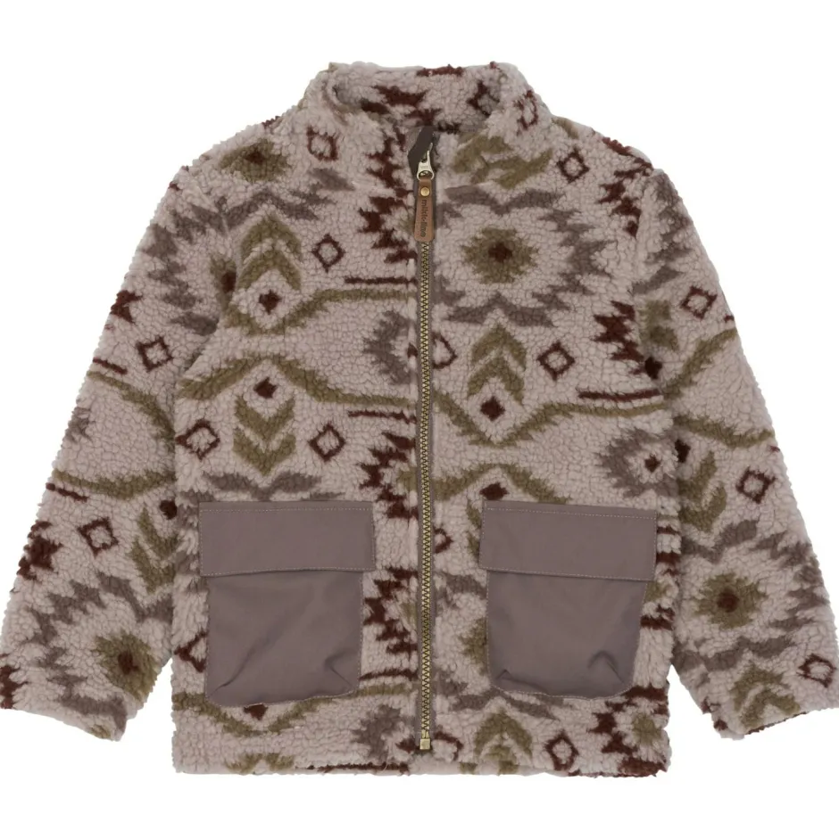Mikk-Line Jacken|Alltagsbekleidung-- Kid's Teddy Mix Jacket AOP - Fleecejacke
