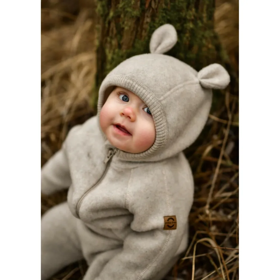 Mikk-Line - Wool Baby Suit with Ears - Overall