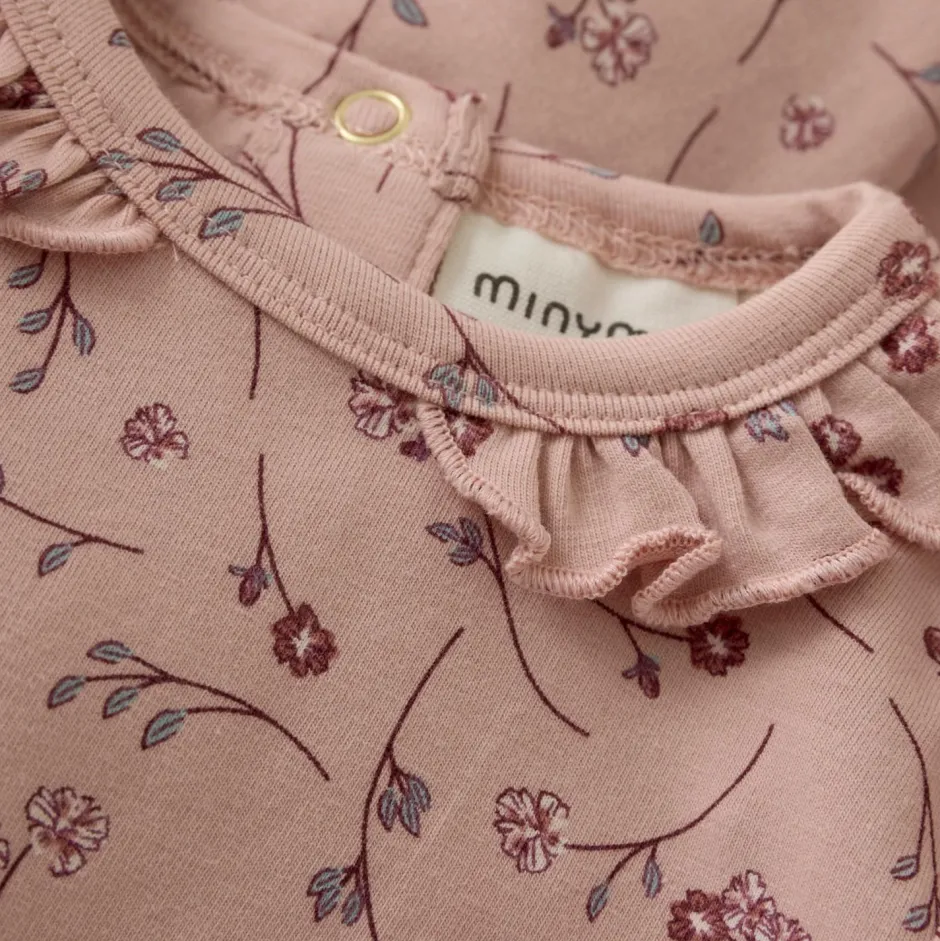 Minymo Shirts, Hemden & Longsleeves|Pullover & Hoodies-- Girl's T-Shirt L/S AOP - Longsleeve Misty Rose