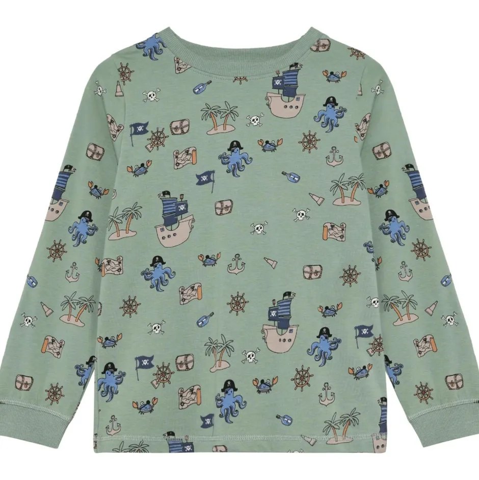 Minymo Alltagsbekleidung|Unterwäsche-- Kid's Pyjamas L/S Set AOP 134260 - Alltagsunterwäsche Lily Pad