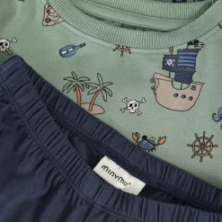 Minymo Alltagsbekleidung|Unterwäsche-- Kid's Pyjamas L/S Set AOP 134260 - Alltagsunterwäsche Lily Pad