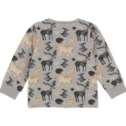 Minymo - Kid's T-Shirt L/S AOP Sweat - Longsleeve Cloudburst Outlet