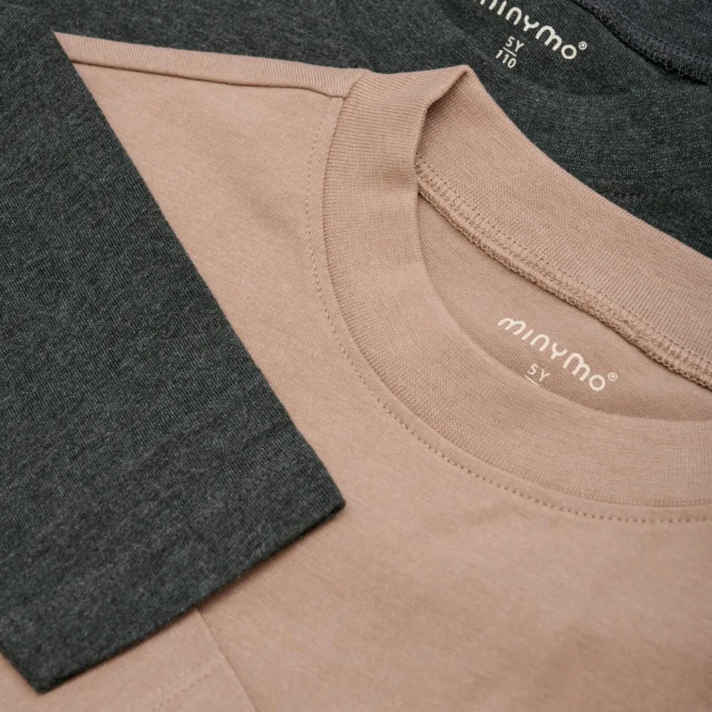 - Kid's T-Shirt L/S Loose Fit (2-Pack) - Longsleeve < Minymo Outlet
