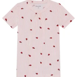 Minymo - Kid's T-Shirt+Short Set AOP 124383 - Overall Peach Blush Clearance