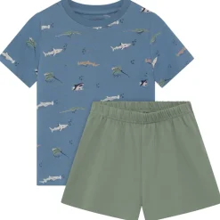 Minymo - Kid's T-Shirt+Short Set AOP 134357 - Overall Blue Shadow New