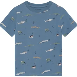 Minymo - Kid's T-Shirt+Short Set AOP 134357 - Overall Blue Shadow New