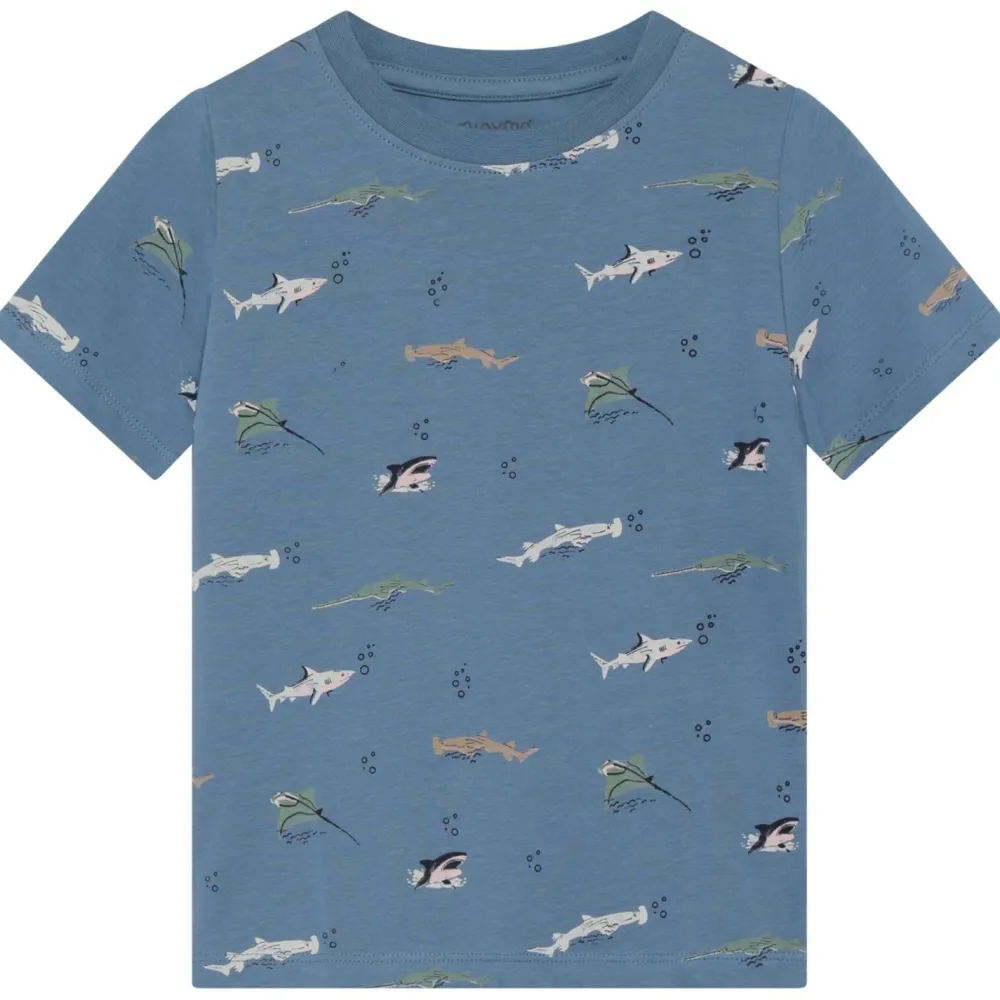 Minymo - Kid's T-Shirt+Short Set AOP 134357 - Overall Blue Shadow New