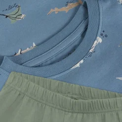 Minymo - Kid's T-Shirt+Short Set AOP 134357 - Overall Blue Shadow New