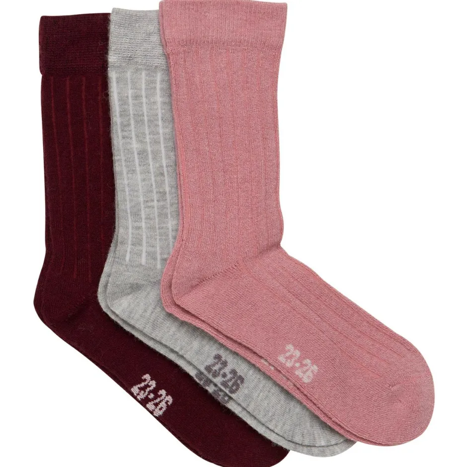 Minymo Socken|Socken-- Kid's Wool Socks Rib 3-Pack - Multifunktionssocken