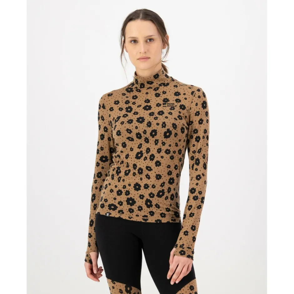 Mons Royale Trekkingbekleidung|Skibekleidung-- Women's Cascade Merino Base Layer Mock Neck L/S - Merinounterwäsche