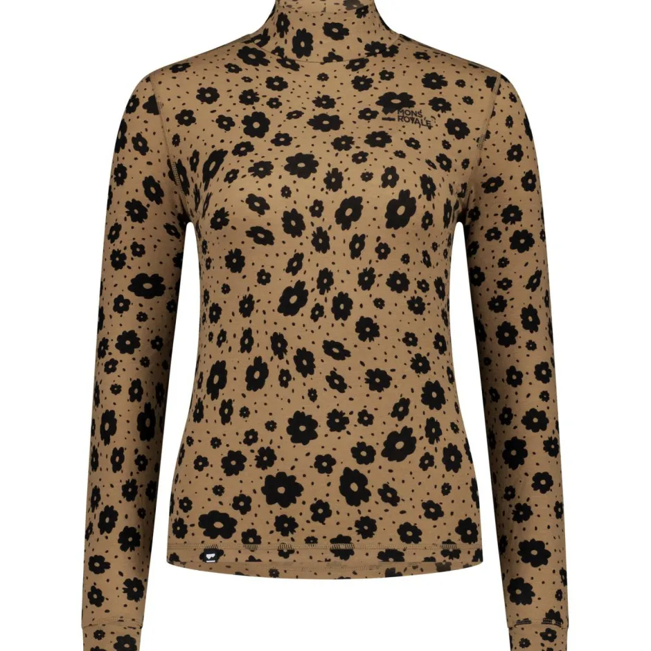 Mons Royale Trekkingbekleidung|Skibekleidung-- Women's Cascade Merino Base Layer Mock Neck L/S - Merinounterwäsche