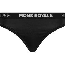 Mons Royale Fitnessbekleidung|Fahrradbekleidung-- Women's Stratos Merino Thong - Merinounterwäsche Black