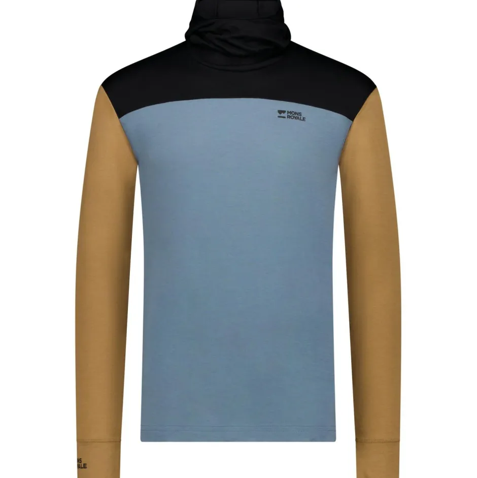 Mons Royale Trekkingbekleidung|Wanderbekleidung-- Yotei Merino Powder Hood L/S - Merinoshirt