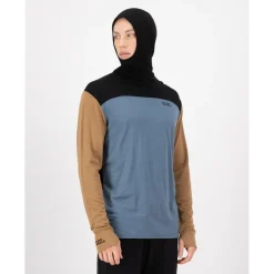 Mons Royale Trekkingbekleidung|Wanderbekleidung-- Yotei Merino Powder Hood L/S - Merinoshirt