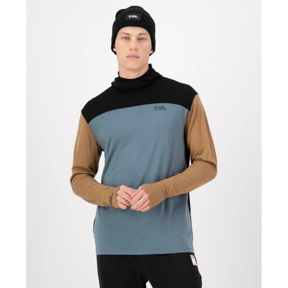 Mons Royale Trekkingbekleidung|Wanderbekleidung-- Yotei Merino Powder Hood L/S - Merinoshirt