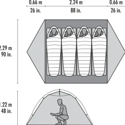MSR Trekkingzelte|Trekkingausrüstung-- Elixir 4 Person Tent V3 - 4-Personen Zelt Green