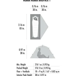 MSR Trekkingzelte|Trekkingausrüstung-- Hubba Hubba Bikepack 1 - 1-Personen Zelt Green