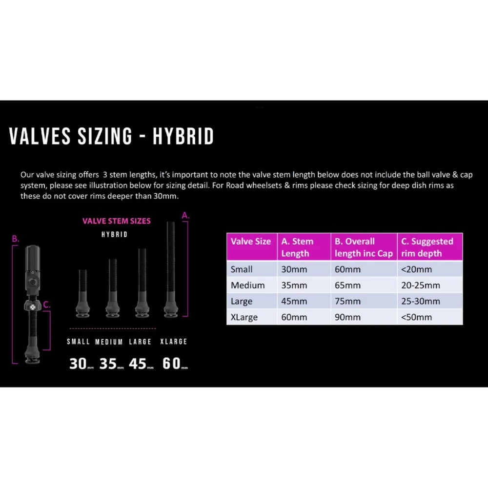 Muc Off - Tubeless Valves Big Bore Hybrid - Fahrradventil Sale