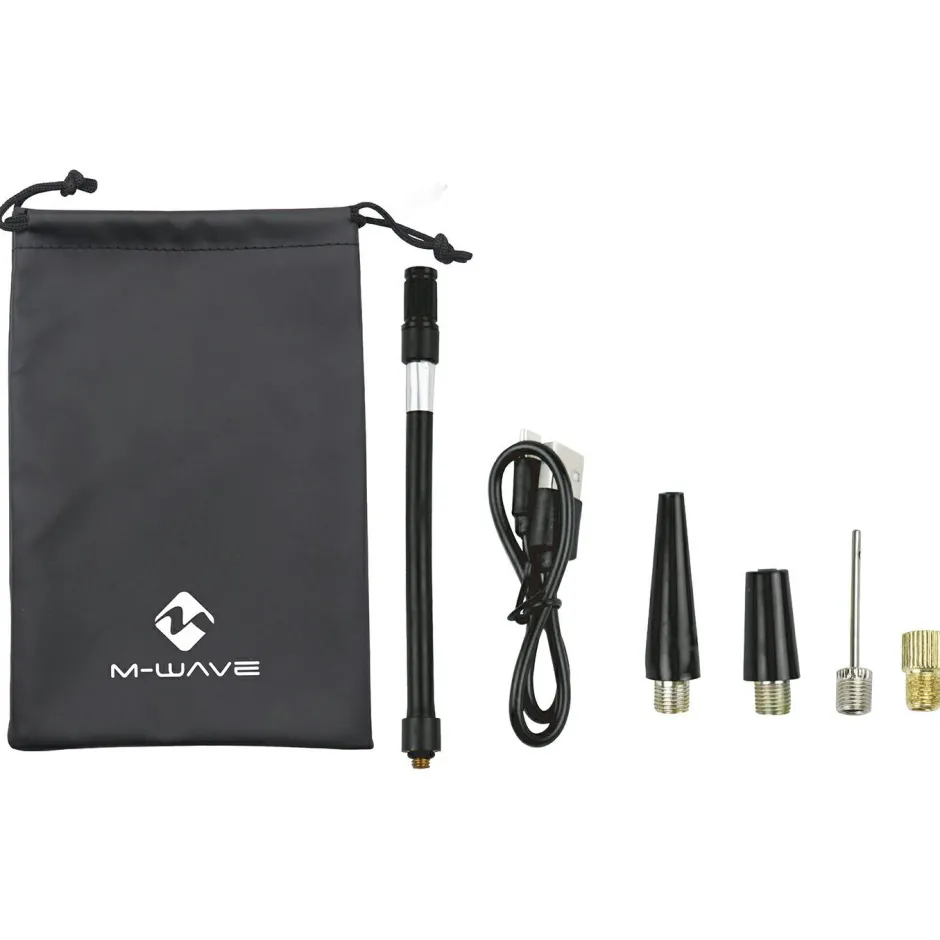 M-Wave Fahrradzubehör|Fahrradpumpen-- Akku-Minipumpe Elumatik Multiboost - Minipumpe Black