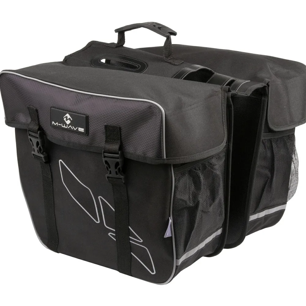 M-Wave - Amsterdam Double - Gepäckträgertasche Black / Grey