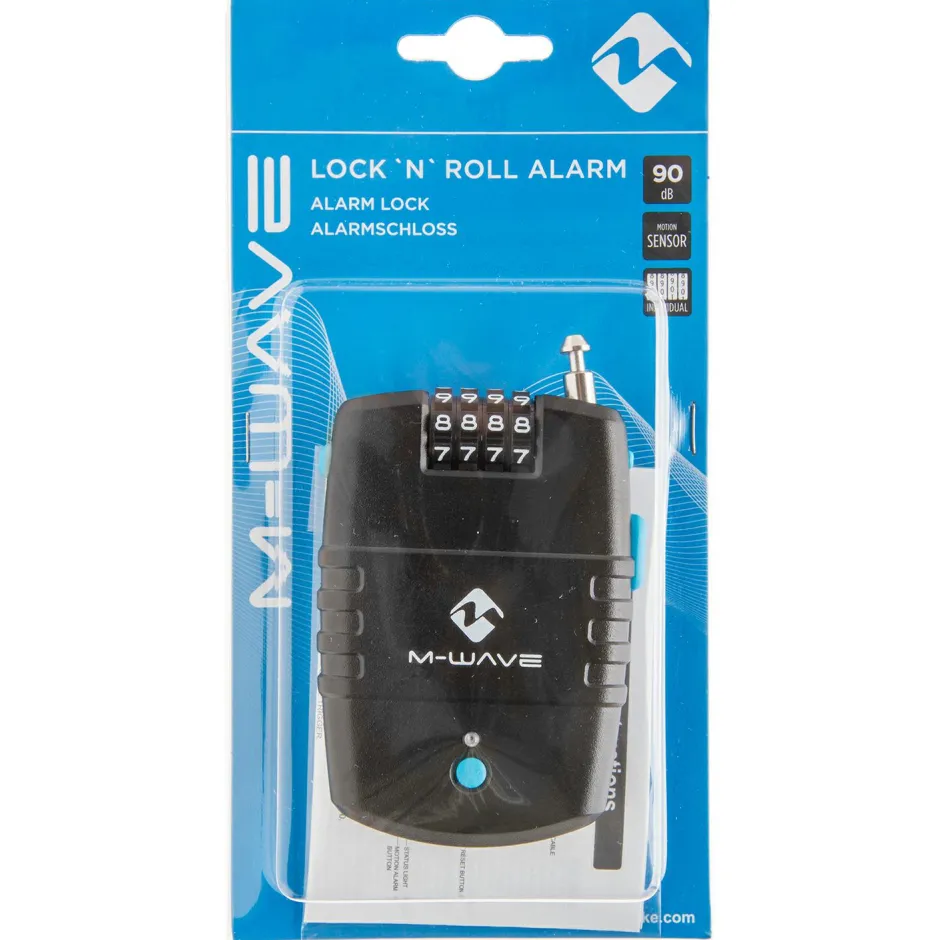 M-Wave Fahrradzubehör|Fahrradschlösser-- Lock'n'Roll Alarm - Fahrradschloss Black